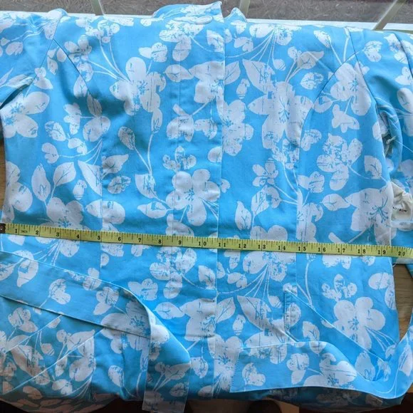 Madison Robin Egg Blue Floral "Trench" Coat NWT - Picture 14 of 16